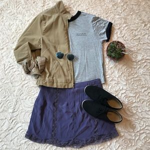 🌊Kimchi Blue purple skirt with lace detail🌊